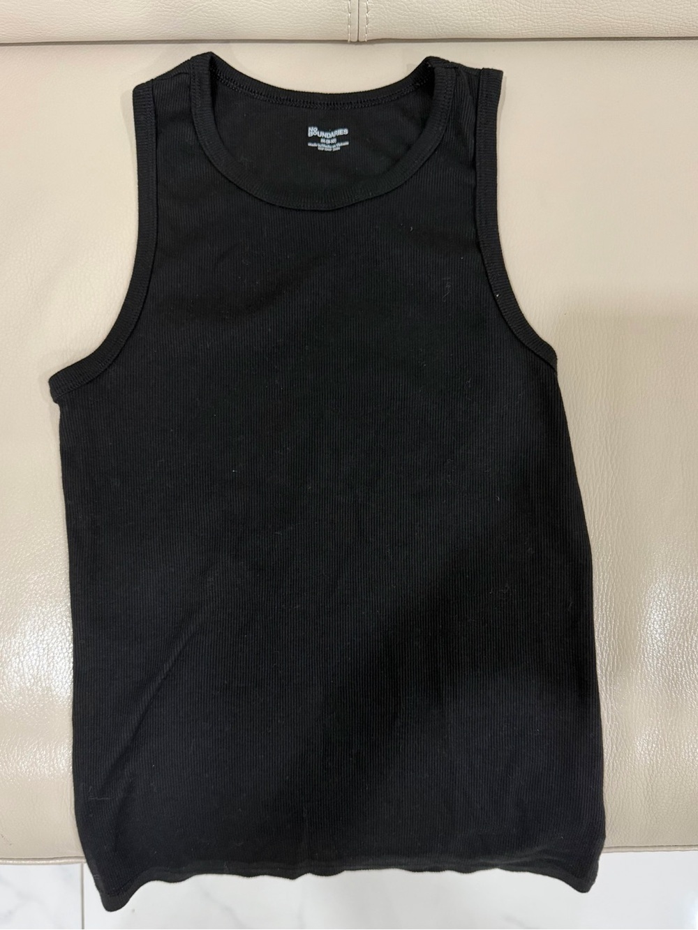 No Boundaries Black Ribbed Tank